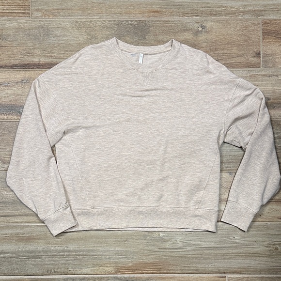 Travis Mathew Cloud Terry Crew Sweatshirt Heathered Natural Color - Picture 1 of 16
